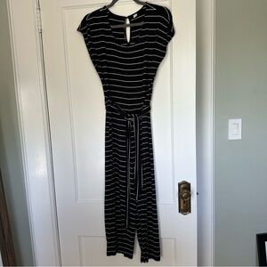 Striped Jersey Jumpsuit